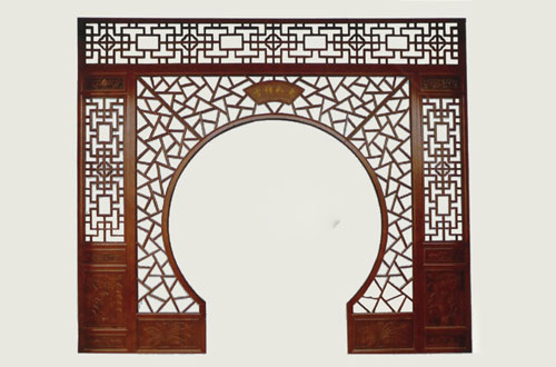北京明清落地罩圆形拱月亮门定制