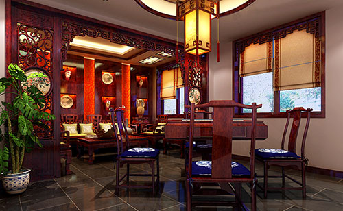 北京古典中式风格茶楼包间设计装修效果图